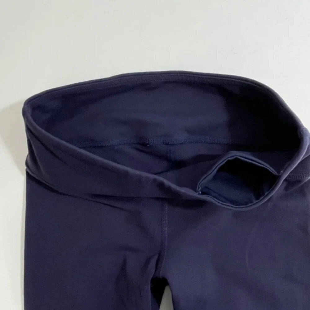 Alo Yoga Entwine Leggings Size XS Rich‎ Navy Blue Cut Out Mid Rise Athletic